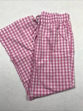 GAP Women’s Pink and White Gingham Pajama Bottoms Size Small. 100% Cotton
